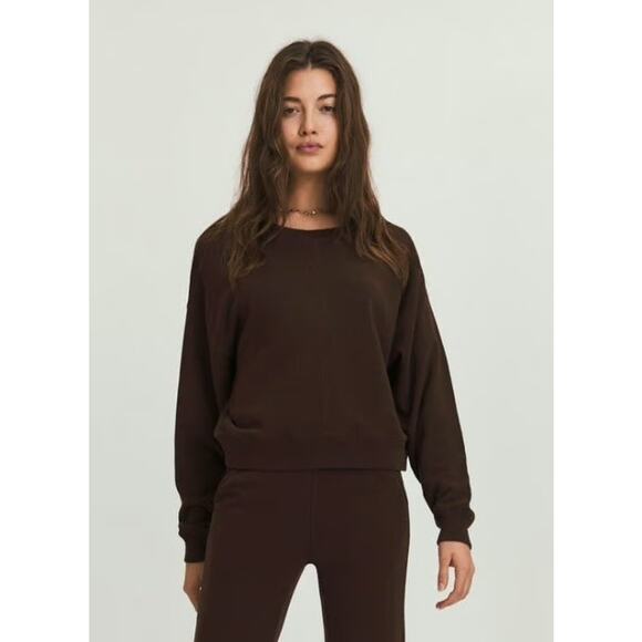 Something Navy Women's Long Sleeve Crew Neck Pullover Sweatshirt Top Size XXS - Picture 1 of 5